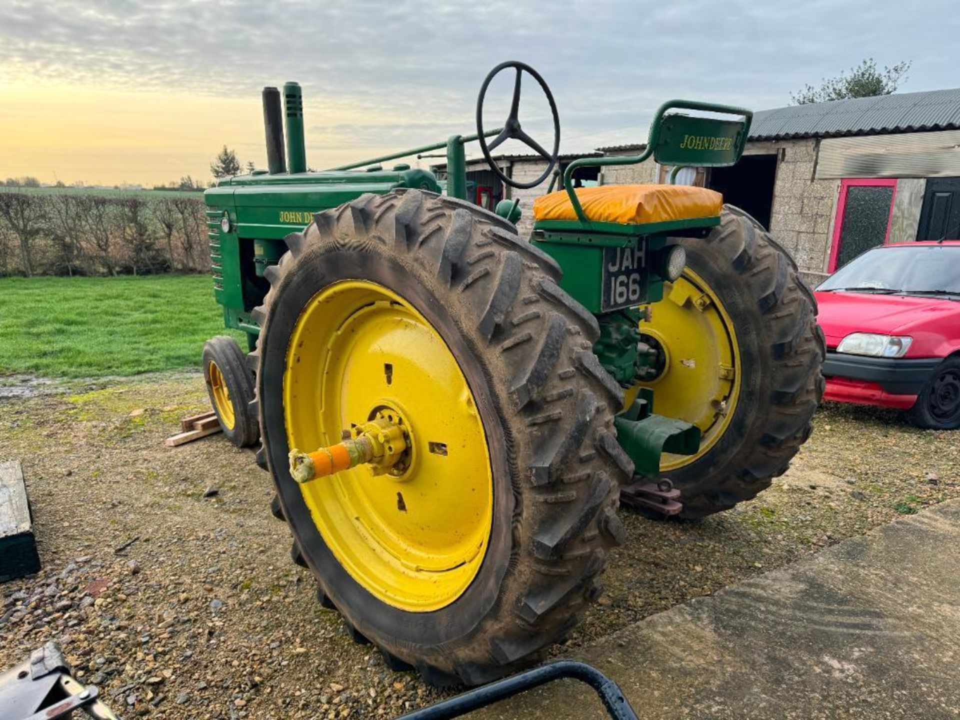 1948 John Deere Model A row crop tractor with side belt pulley, rear PTO and drawbar and twin front - Image 10 of 15