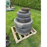 Quantity miscellaneous wheels and tyres