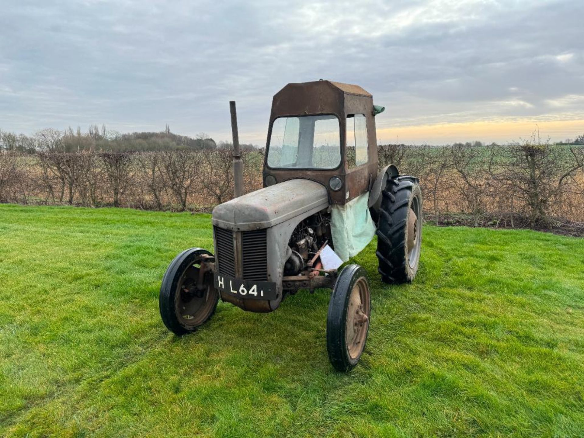 1954 Ferguson TEF 2wd diesel tractor with Clydebuilt cab, rear drawbar assembly and linkage on 11.2/ - Image 2 of 16