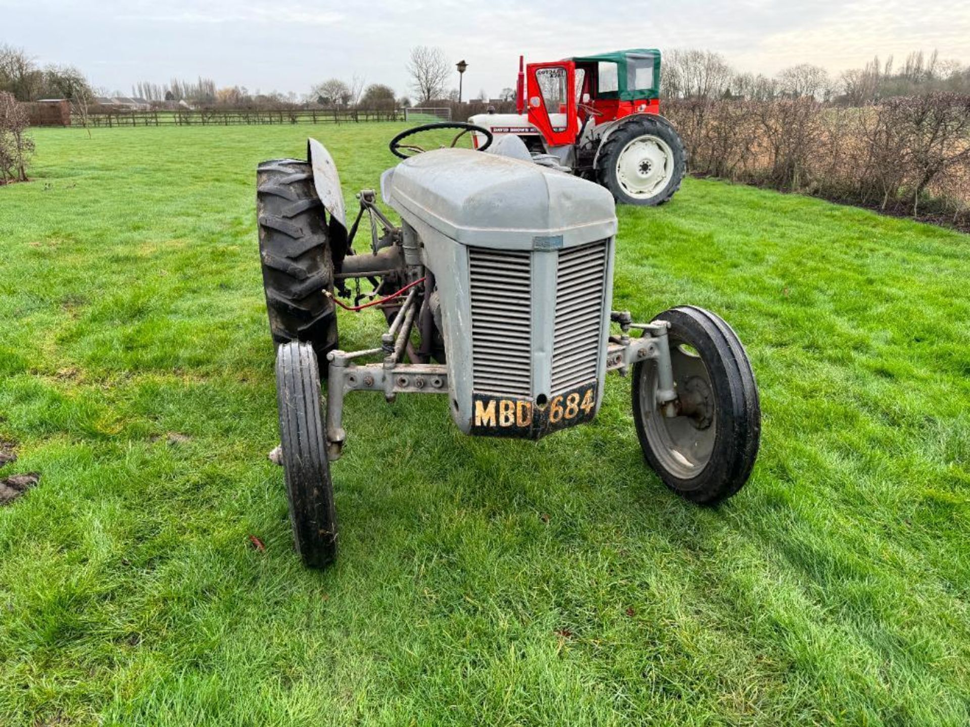 1955 Ferguson TED 2wd petrol paraffin tractor with underslung exhaust and linkage on 12.4-28 rear an - Image 7 of 11