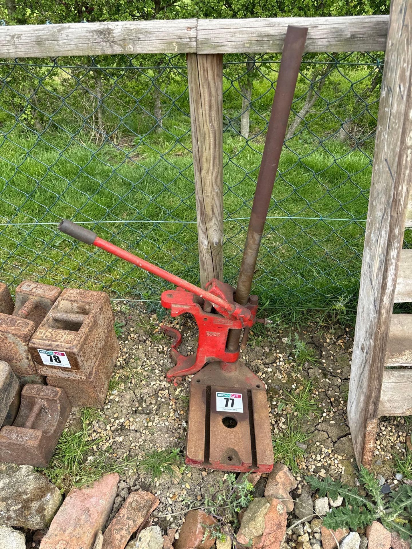 Vintage hand operated pillar drill stand