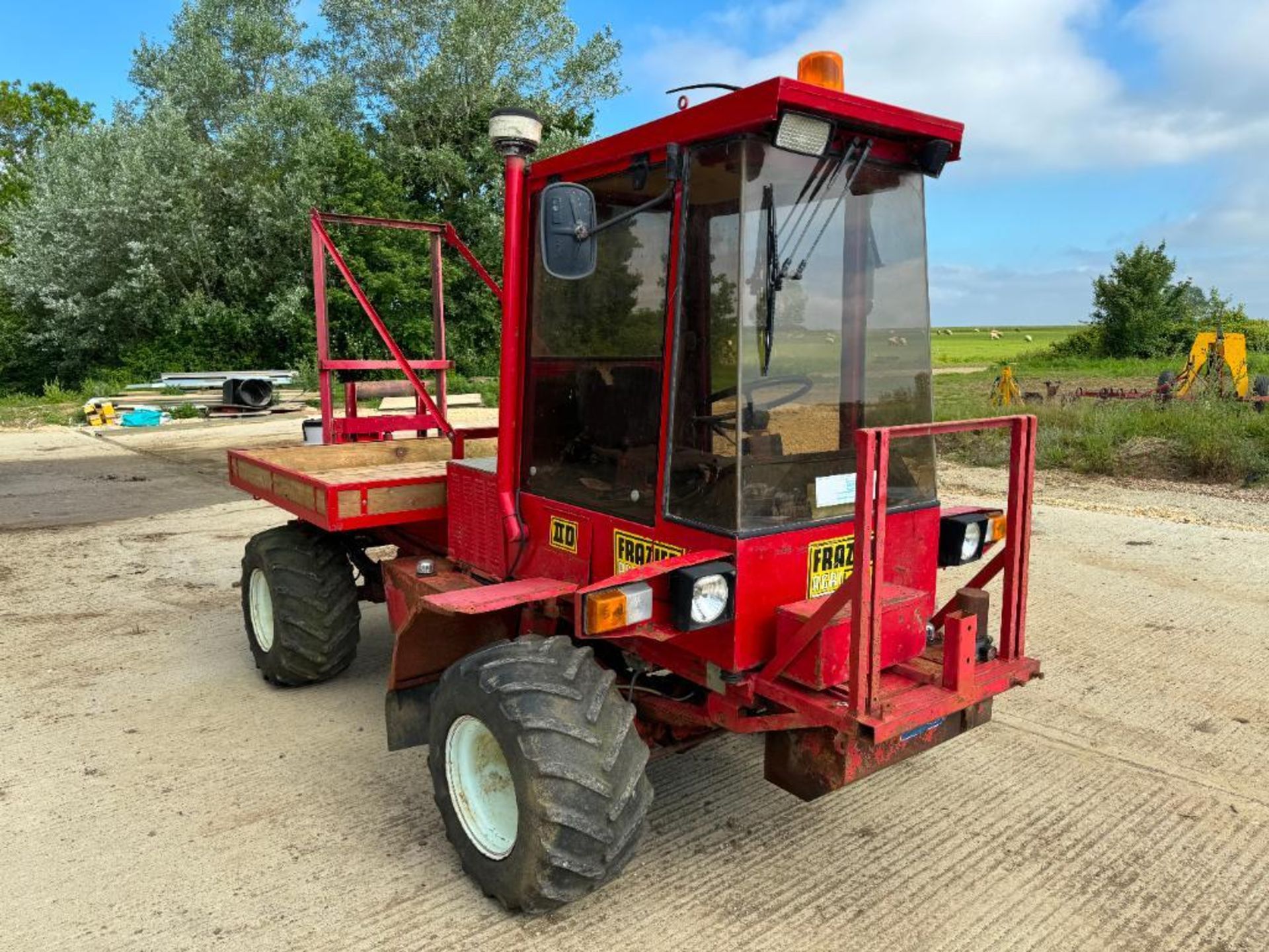 1987 Frazier Agribuggy IID 4wd flat bed with 2011 Stocks AG Fan Jet Pro 65 pellet applicator. Reg No - Image 2 of 8