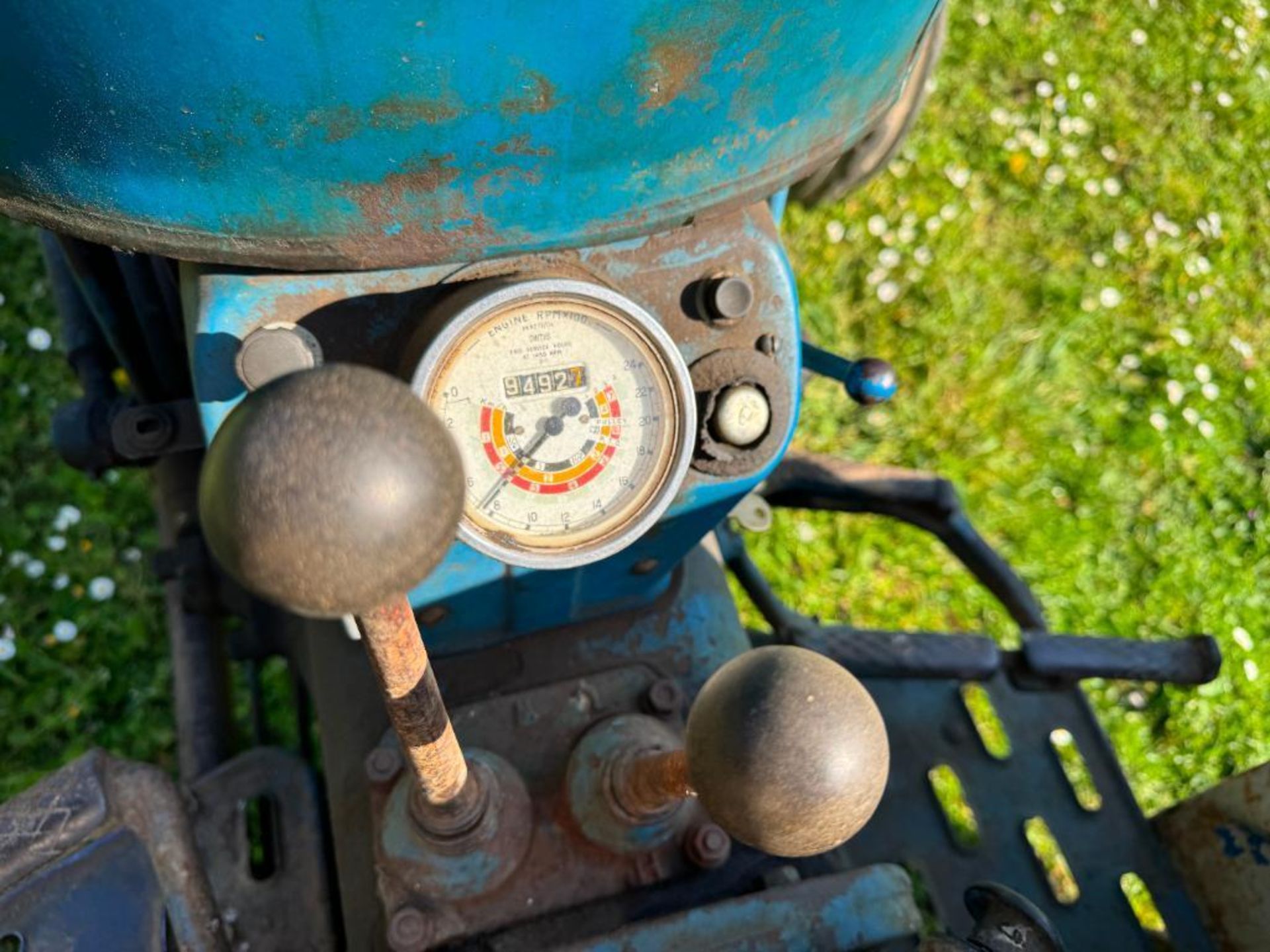 Fordson Super Dexta 2wd diesel tractor with rear linkage, PTO and underslung exhaust on 12.4-28 rear - Image 8 of 16