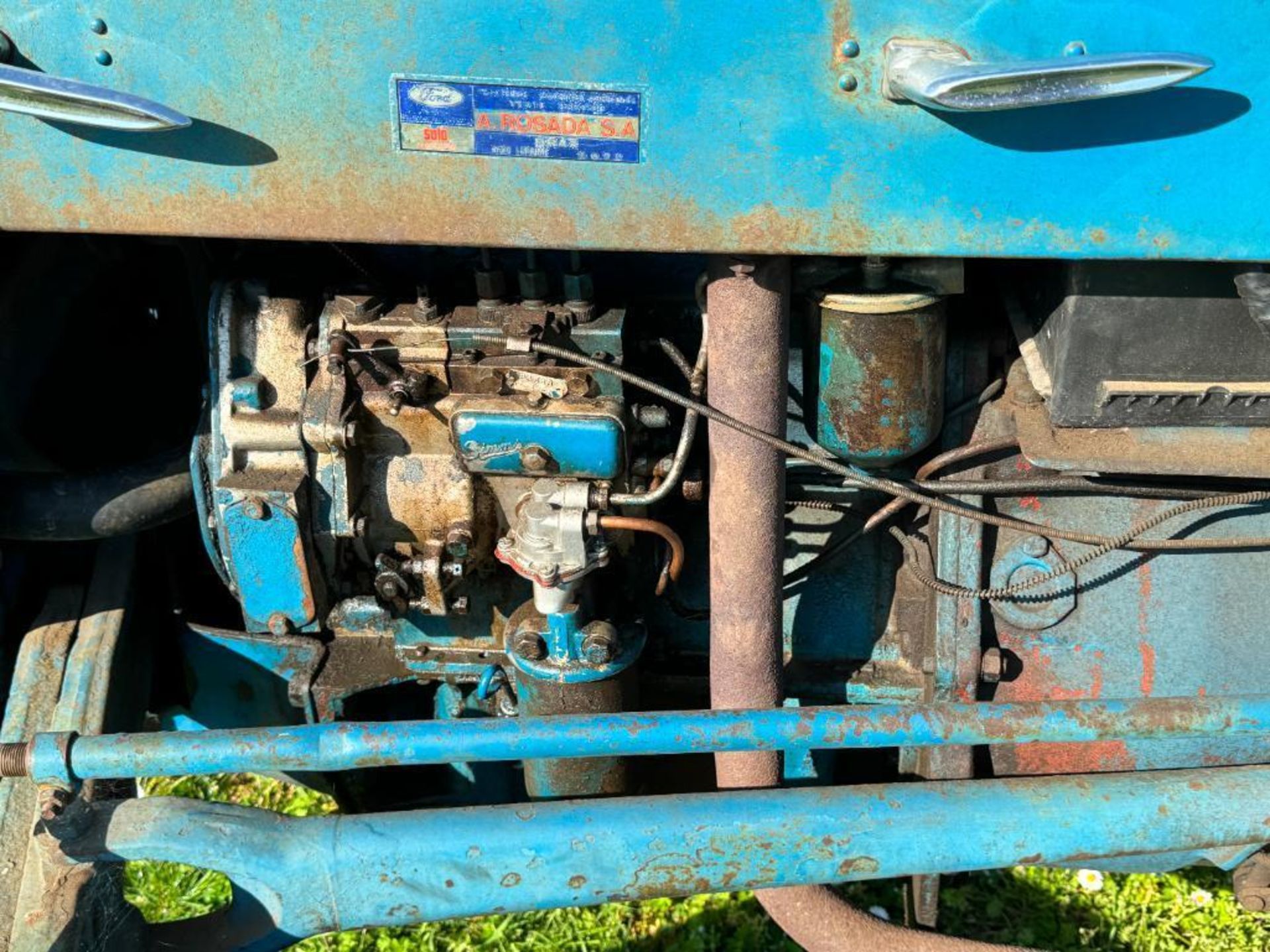 Fordson Super Dexta 2wd diesel tractor with rear linkage, PTO and underslung exhaust on 12.4-28 rear - Image 12 of 16