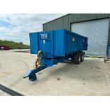 2010 Easterby ET14 15t twin axle grain trailer with sprung drawbar, hydraulic tailgate and grain chu