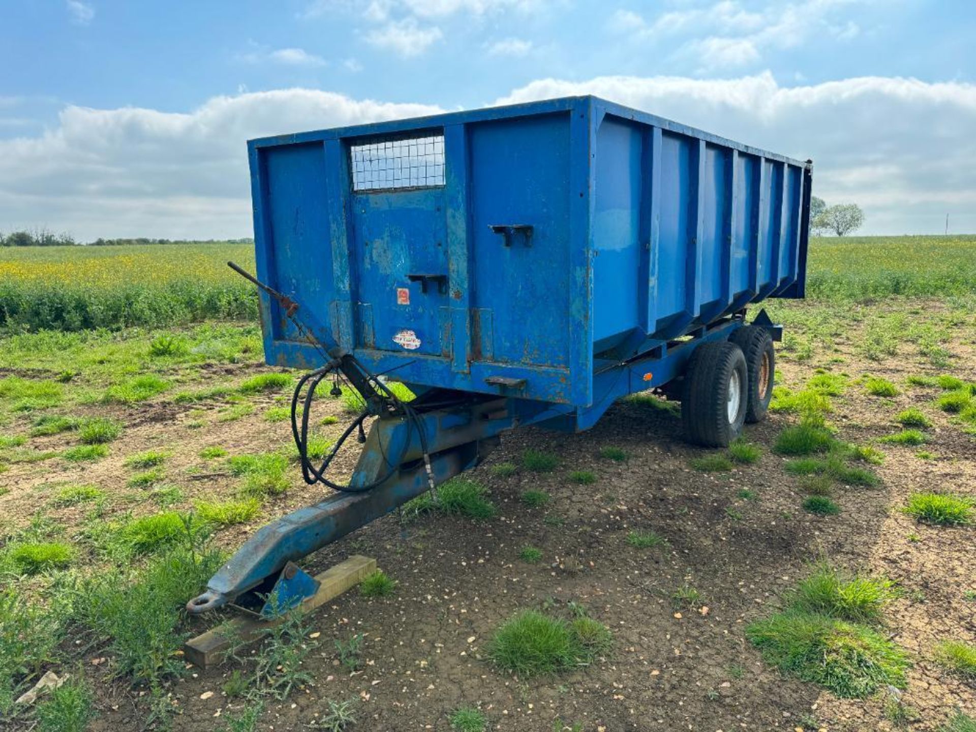 1978 AS Marston F10 10t twin axle grain trailer with manual tailgate and grain chute. Serial No: 418 - Image 2 of 6