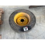 Single 250/65-14.5 wheel and tyre