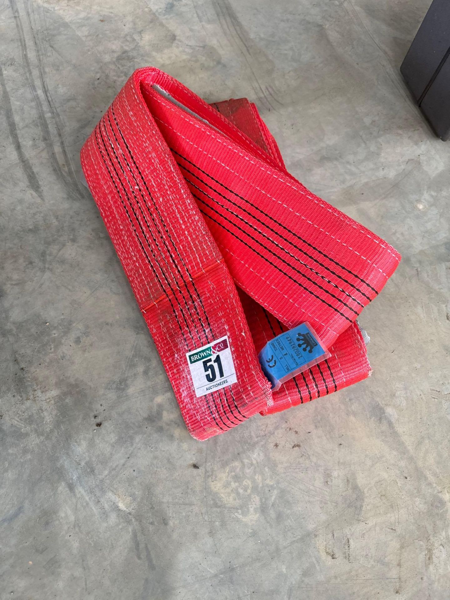 Pair heavy duty 5t 4m lifting straps