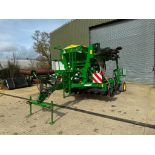 2016 John Deere 750A 4m hydraulic folding trailed direct drill with weighted Gutler wheels, spoked d