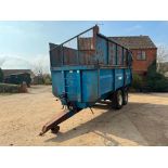 Richard Western 11t twin axle silage trailer with sprung drawbar, auto tailgate and rear drawbar on