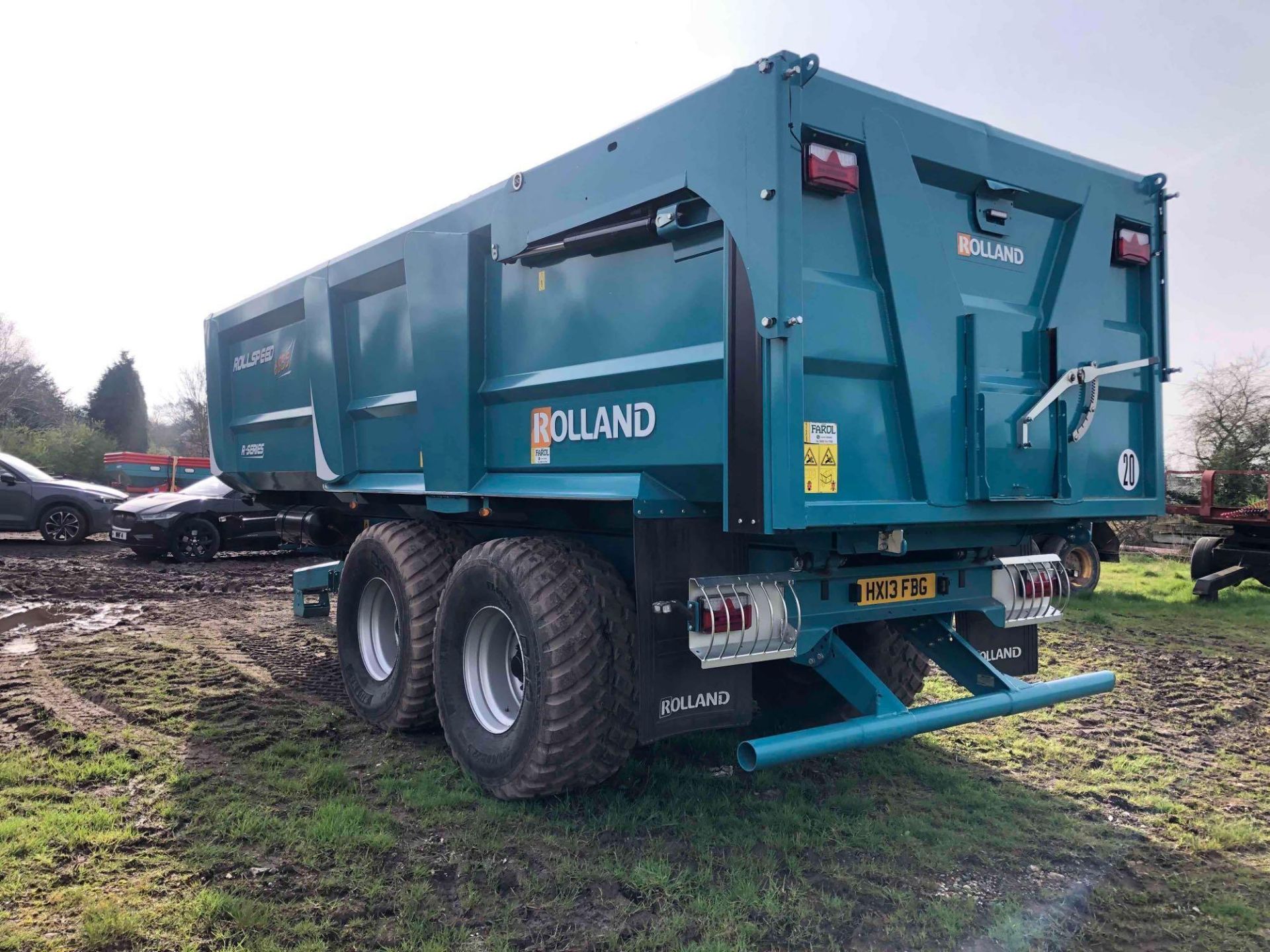 2022 Rolland Rollspeed 6835 18t twin axle grain trailer with sprung drawbar, air brakes, hydraulic t - Image 6 of 13