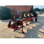 Kverneland LB8 5f reversible plough with hydraulic vari-width, with skimmers, linkage mounted. Seria