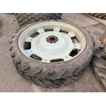 Pair Michelin 9.5R48 wheels and tyres with Ford centres
