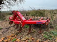 Sumo 5 leg subsoiler with rear packer, linkage mounted. Serial No: 09151