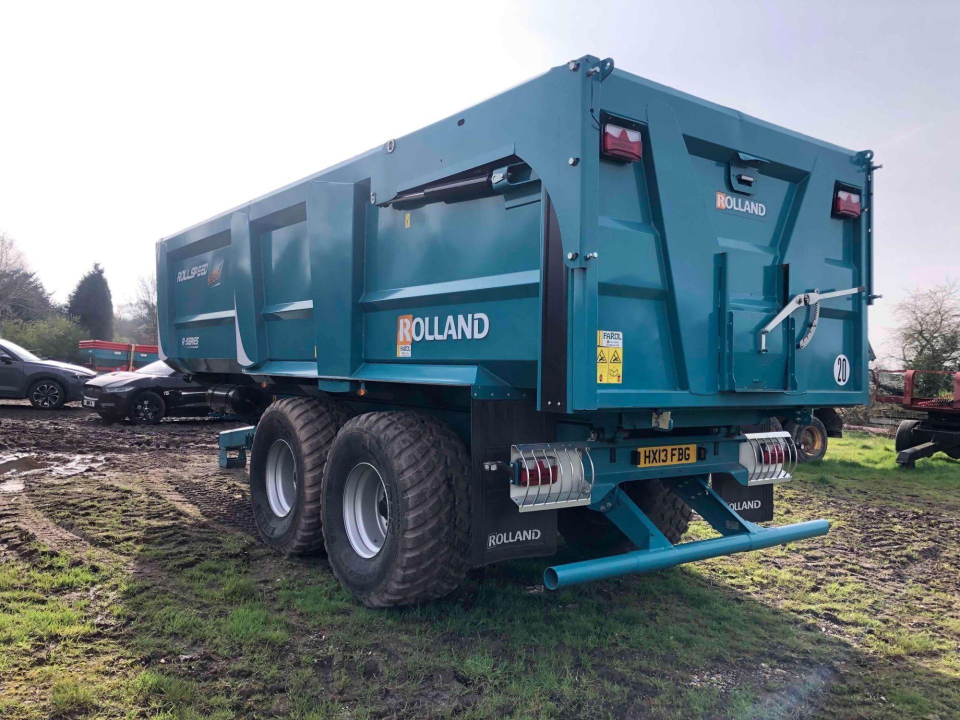 2022 Rolland Rollspeed 6835 18t twin axle grain trailer with sprung drawbar, air brakes, hydraulic t - Image 5 of 13