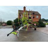 2019 Claas Liner 2900 twin rotor hydraulic folding rake on 15.0/55-17 wheels and tyres. Serial No: W