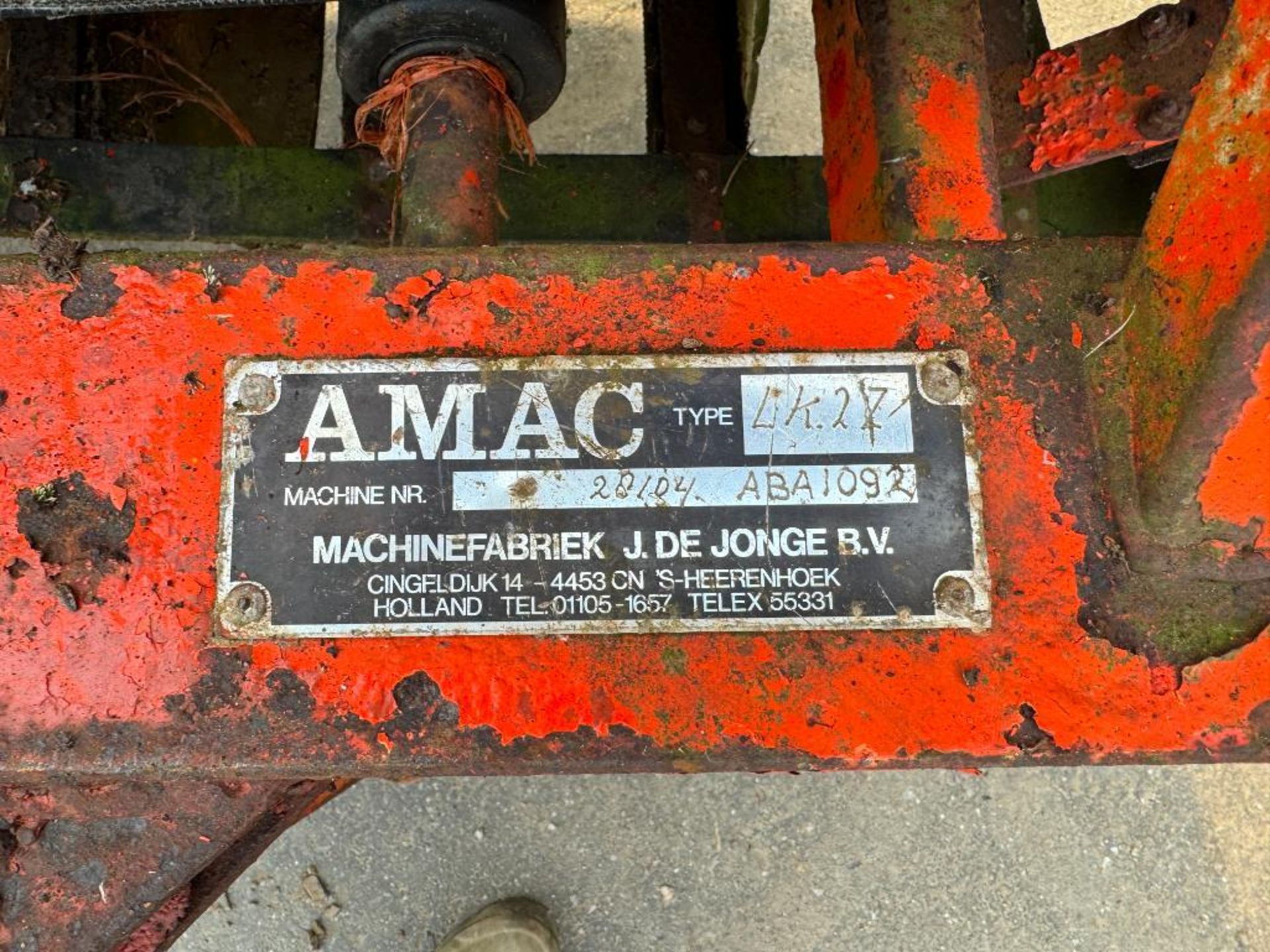 AMAC LK2Z front mounted topper with cross conveyor. Serial No: 28104ABA1092 NB: Comes with manual - Bild 5 aus 5