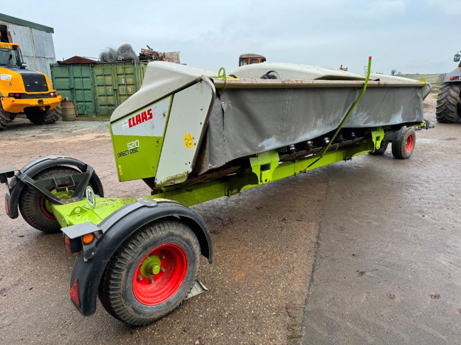 2011 Claas 520 Direct Disc Contour silage header with header trolley. Type: 426. Serial No: 383551 N - Image 12 of 13