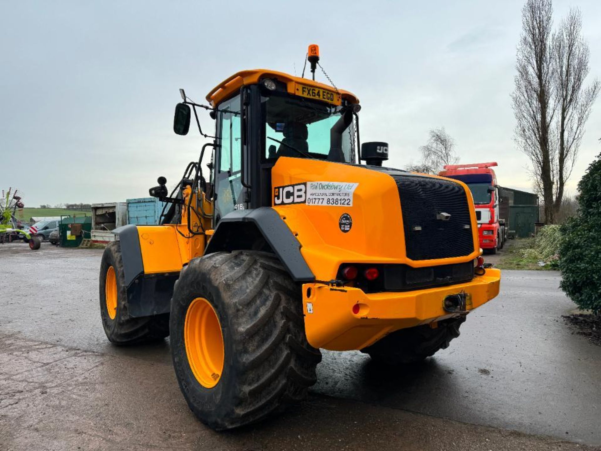 2014 JCB 418S T4i IIIB loading shovel with Volvo headstock on Goodyear 750/55R26 wheels and tyres. R - Image 11 of 20