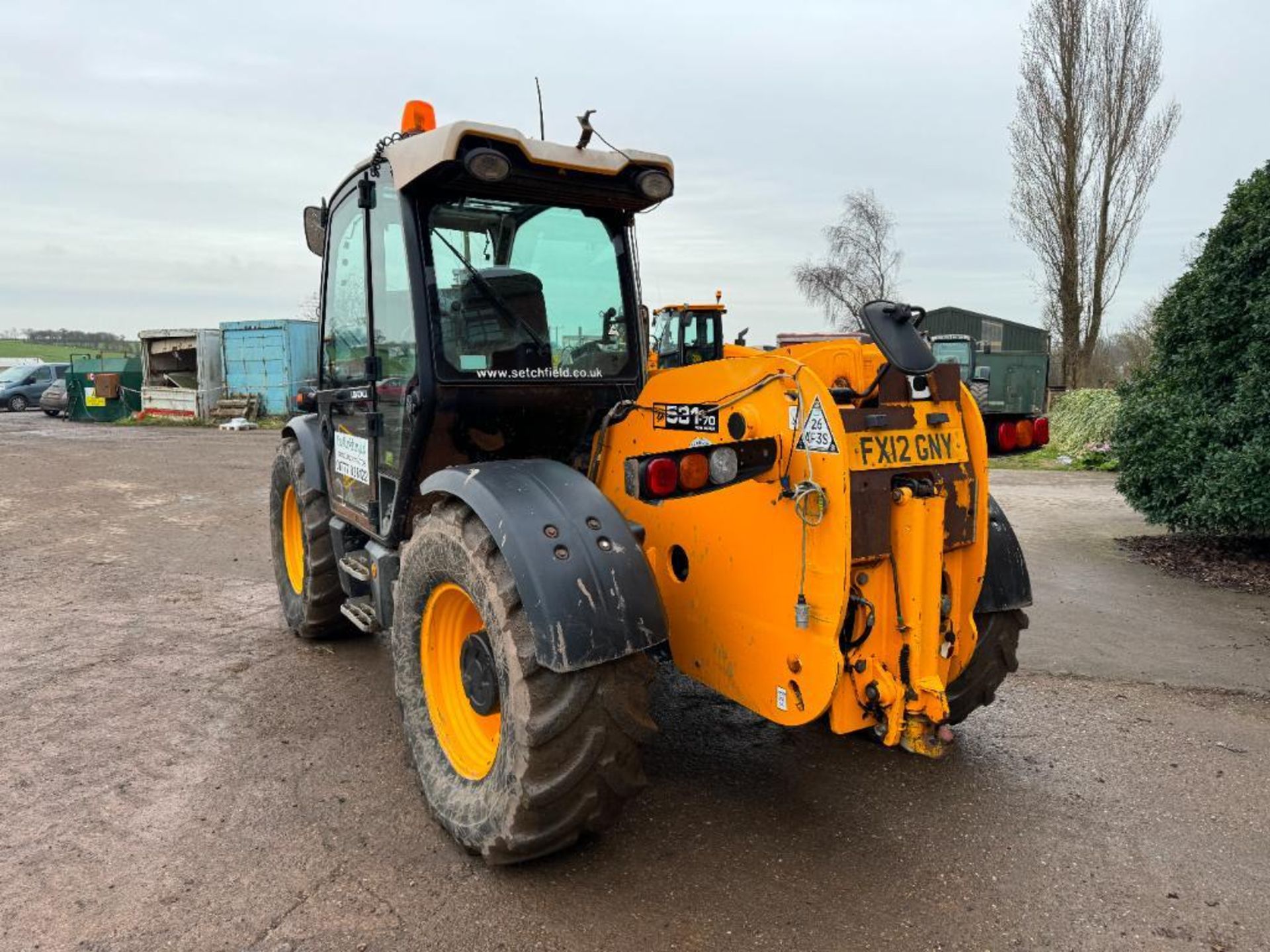 2012 JCB 531-70 Agri-Super loadall with pin and cone headstock, pallet tines, PUH on Firestone 460/7 - Image 11 of 21