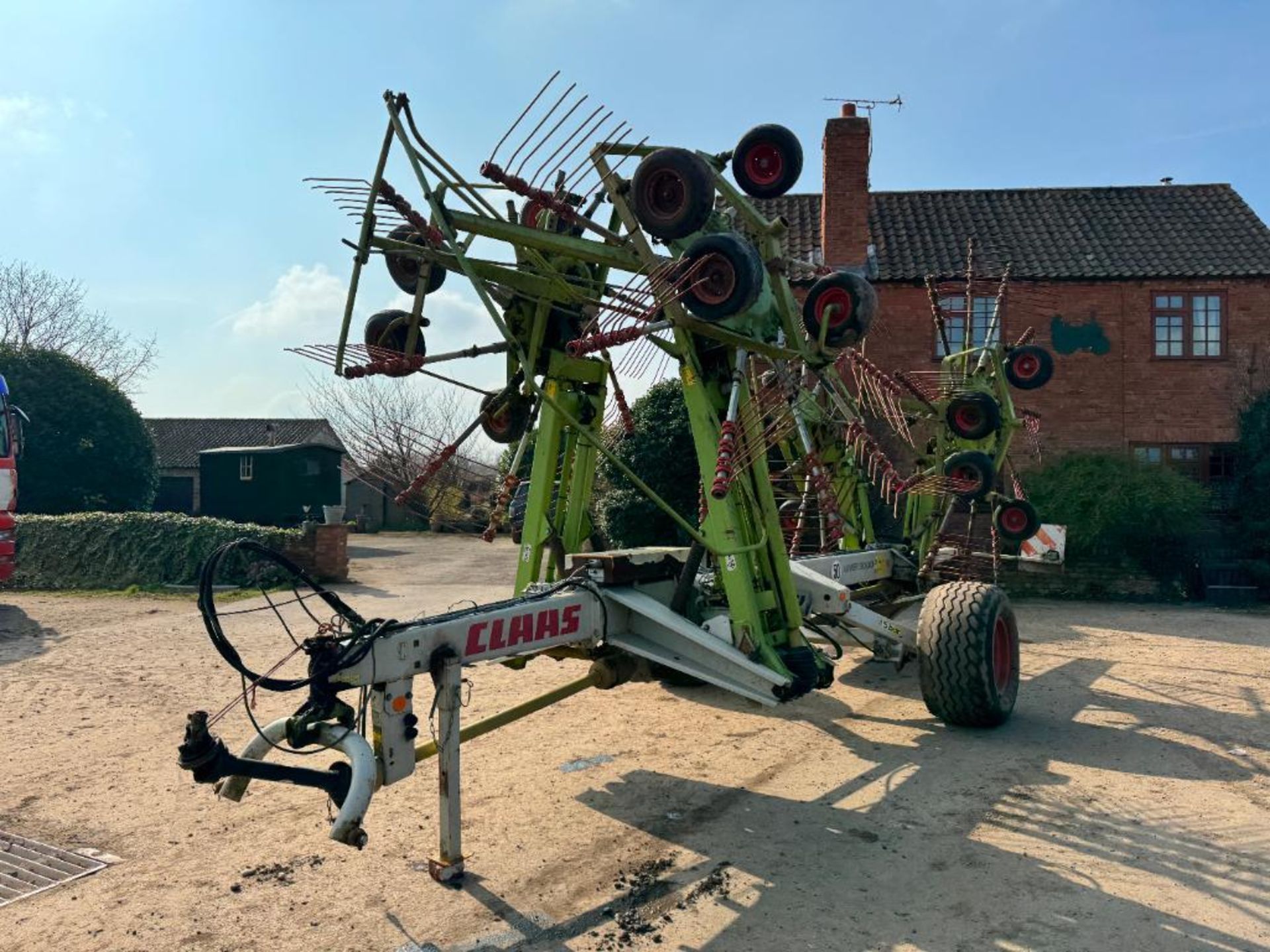 2003 Claas Liner 3000 4 rotor trailed rake, hydraulic folding on 550/55R20 wheels and tyres. Serial - Image 3 of 20