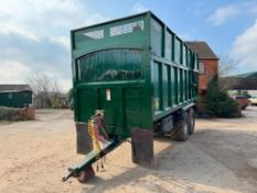 2014 Bailey 18t Beeteaper twin axle trailer with sprung drawbar, air brakes, WABCO LSV, locker box,