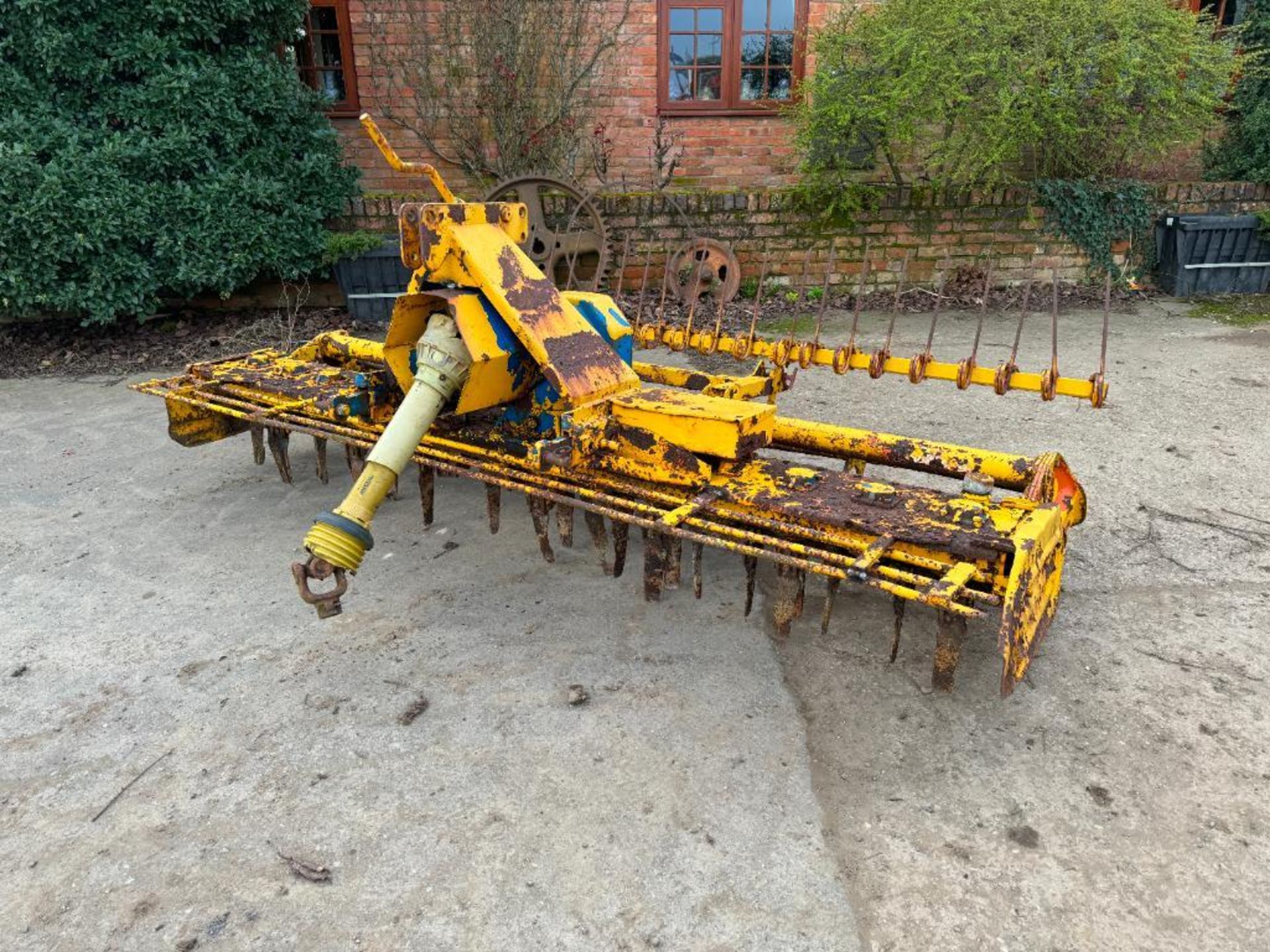 Falc 3m power harrow with rear crumbler roller, linkage mounted