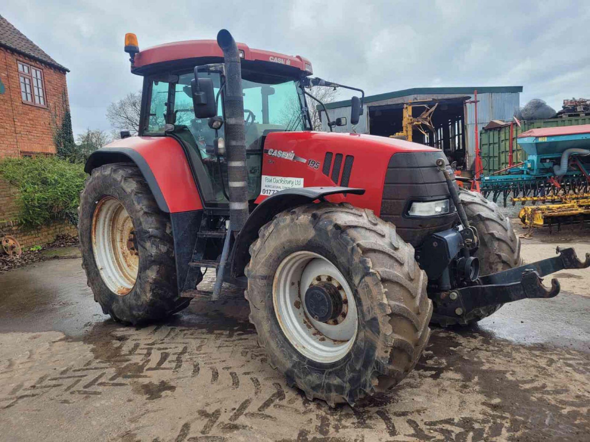 2008 Case 195 CVX 50 kph Vario 4wd tractor with 4 electric spools, air brakes and front linkage and