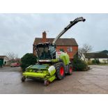 2014 Claas Jaguar 970 self-propelled forage harvester with rock stop, metal detector, rear and spout