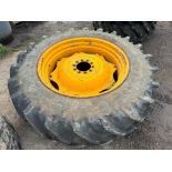 Single Firestone 16.9R38 wheel and tyre, 10 stud (17.5cm hub)