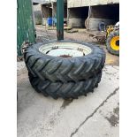 Pair of 420/80R46 wheels and tyres
