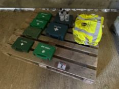 Quantity first aid kits and hi-vis