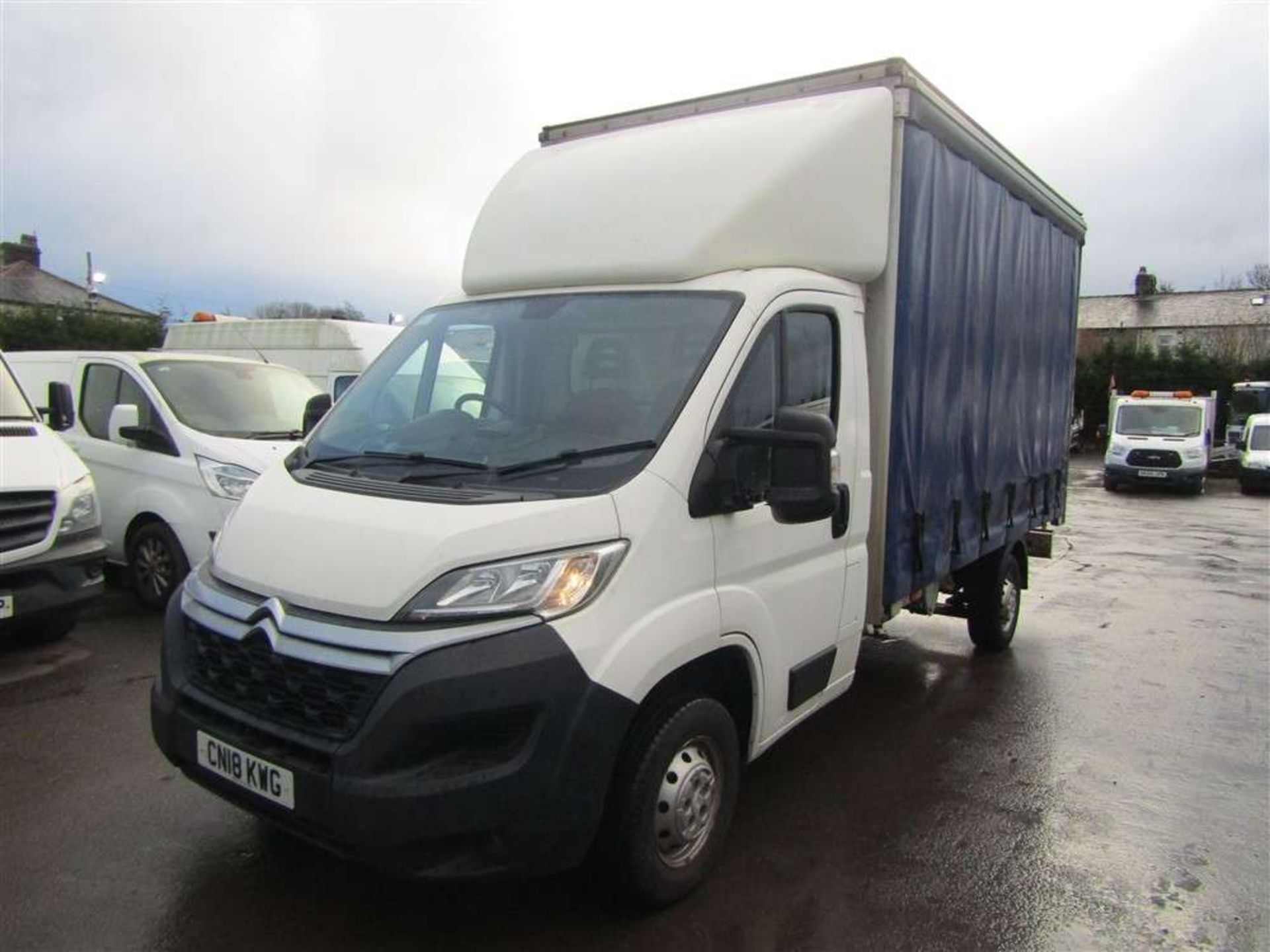 2018 18 reg Citroen Relay 35 L3 Blue HDI Curtain Sider - Image 2 of 7