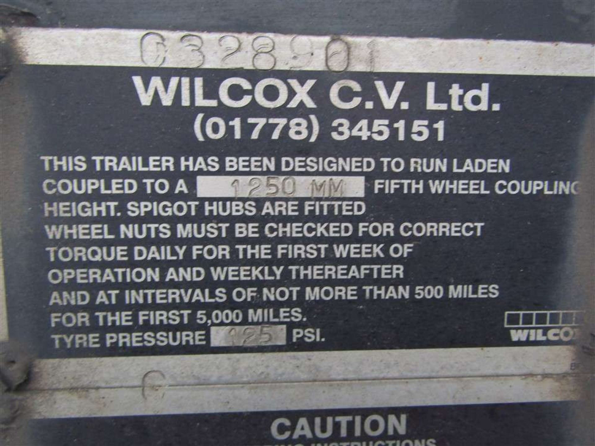 2012 Wilcox Tri Axle Bulk Tipping Trailer c/w Easy Sheet (Direct United Utilities Water ) - Image 7 of 10