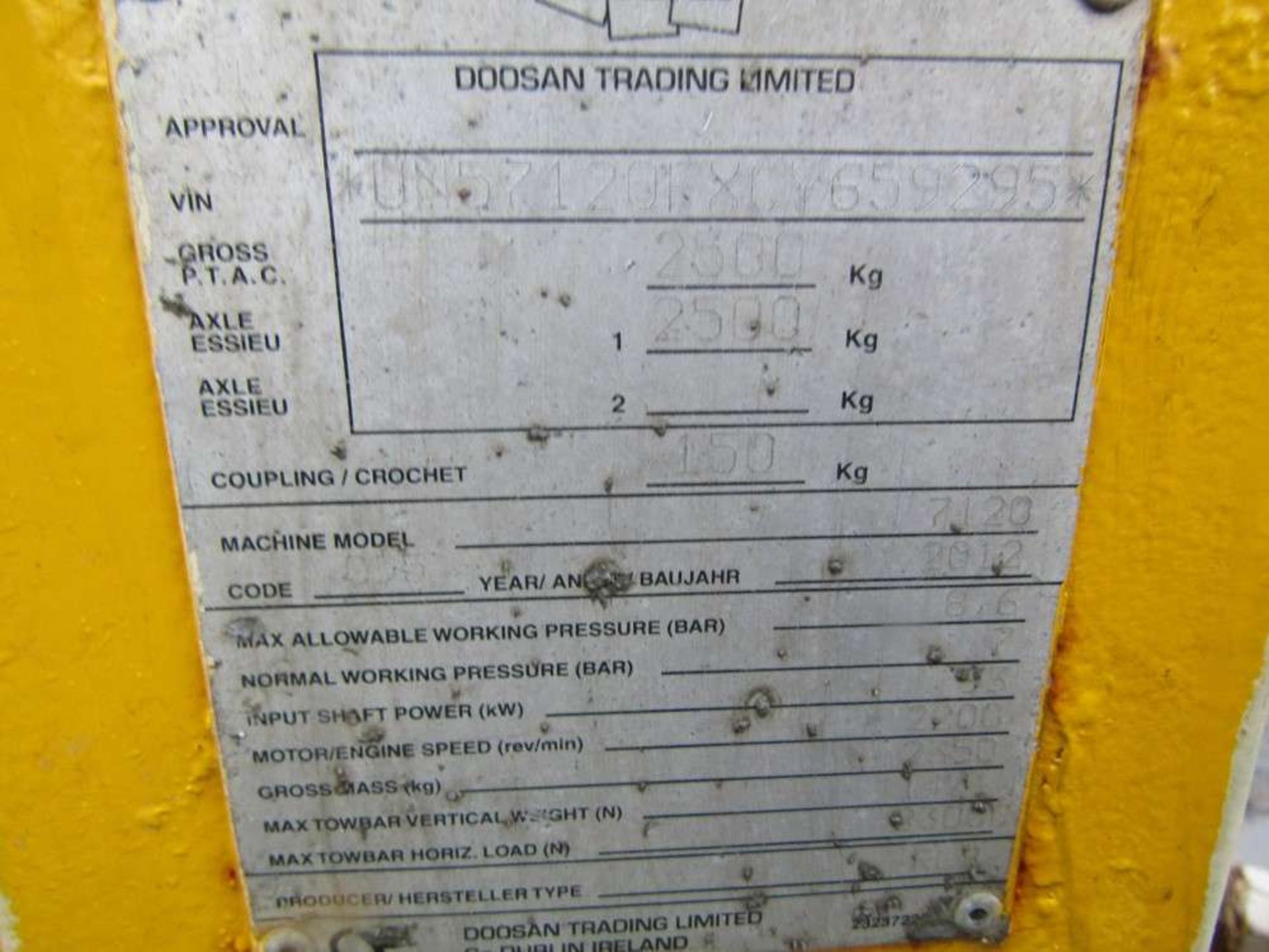 Doosan 7/120 400CFM Compressor - Image 12 of 14