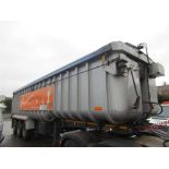 2012 Wilcox Tri Axle Bulk Tipping Trailer c/w Easy Sheet (Direct United Utilities Water )