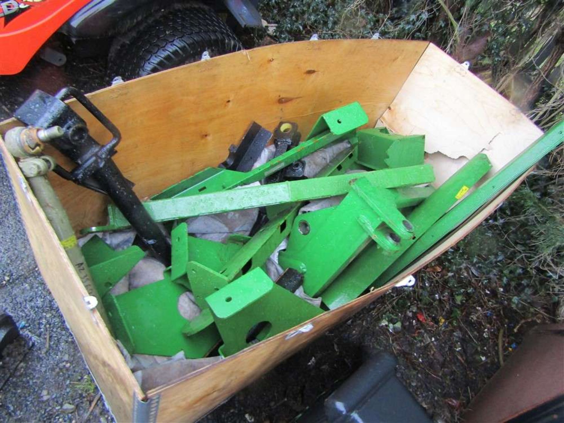 Crate of John Deere Parts