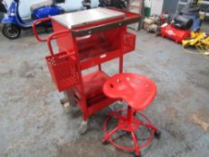 Red Workshop Trolley & Seat