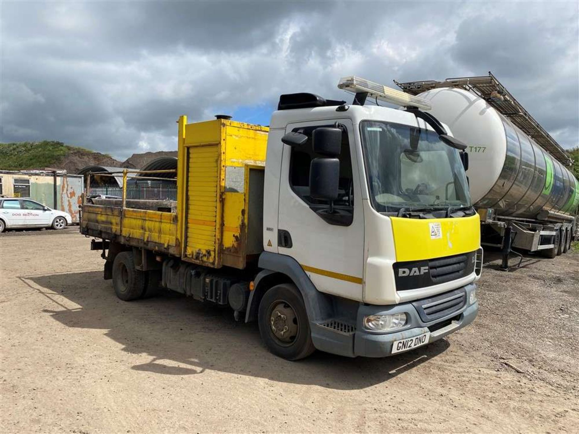 2012 12 reg DAF LF 45.160 7.5t Dropside Tipper with Tar Chutes (Sold On Site - Liverpool)