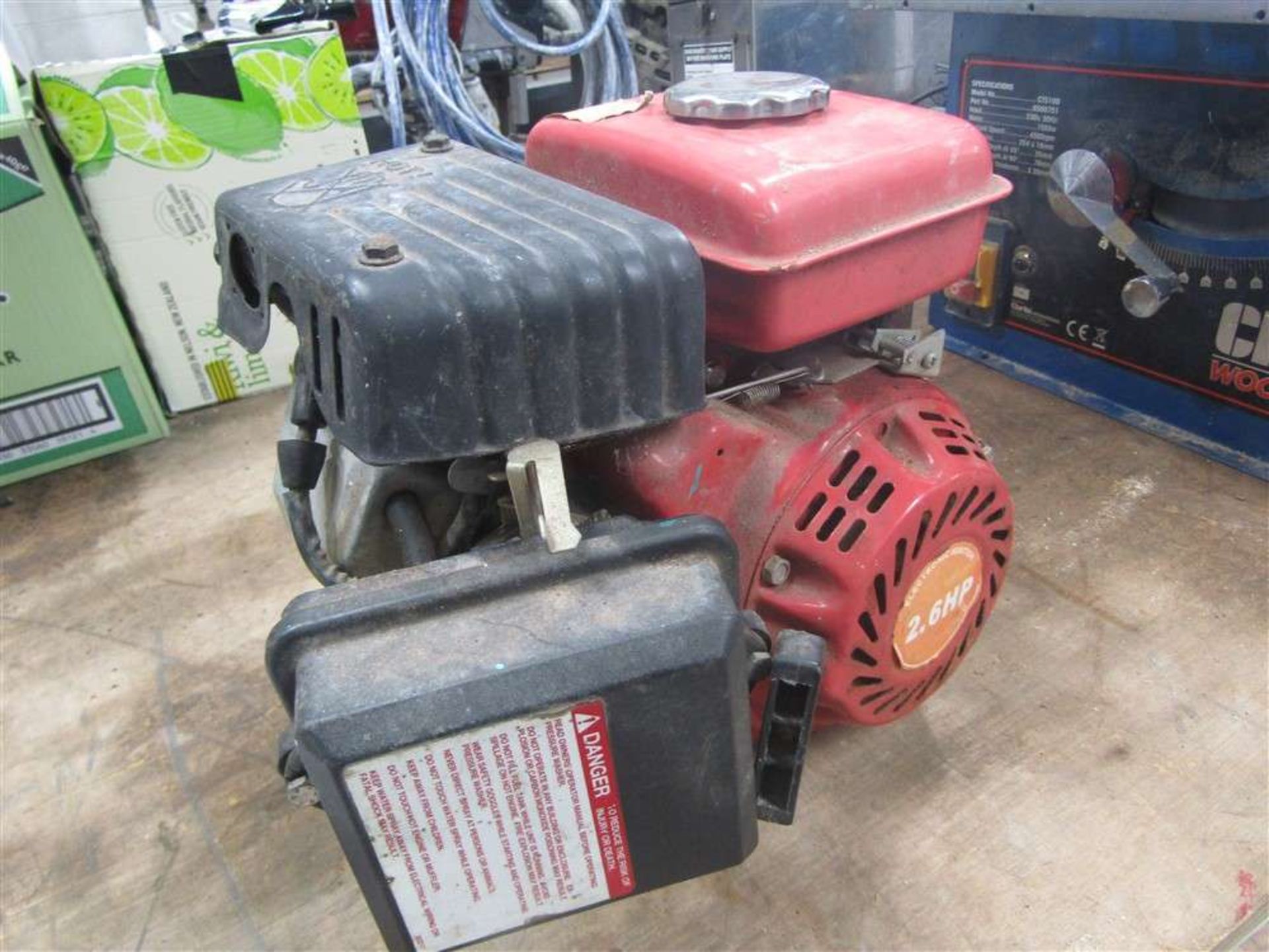 Small Red Petrol Engine