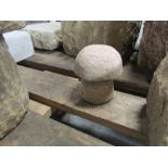 Small Natural Stone Garden Mushroom