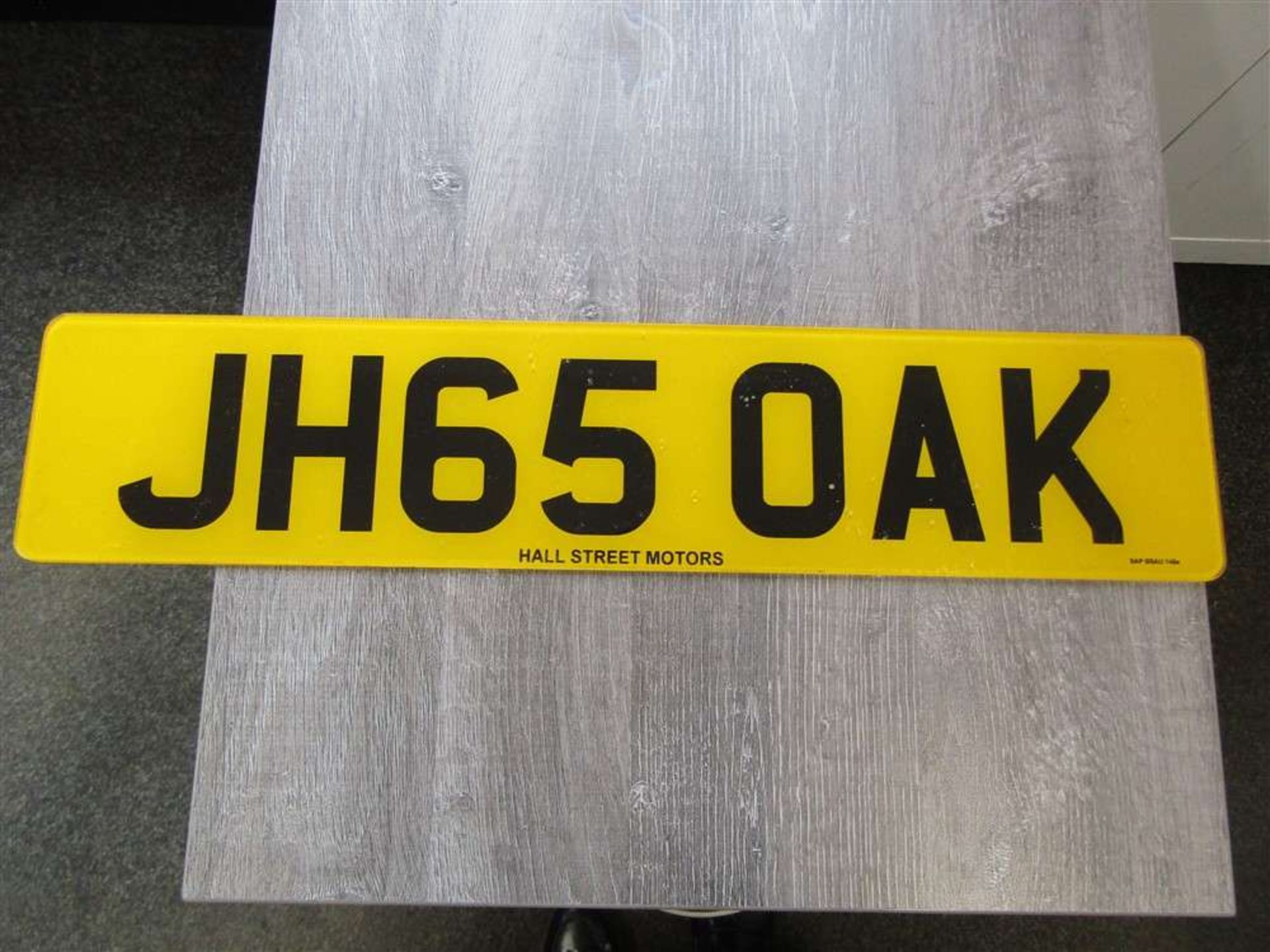 JH65 0AK - Private Registration On Retention Certificate