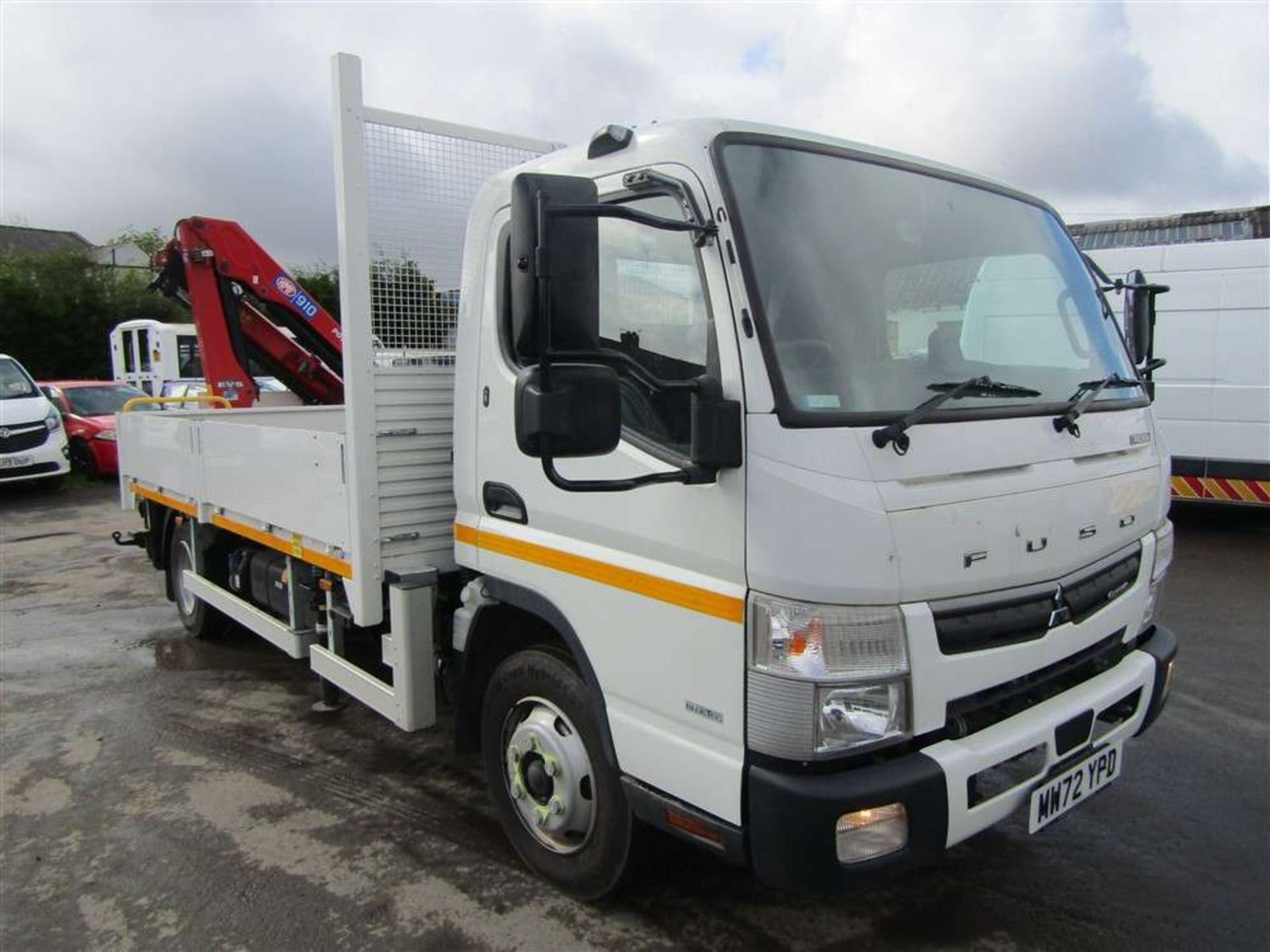 2022 72 reg Mitsubishi Fuso Canter 7C15 38 c/w HMF Crane, Compressor & Generator (Direct Council)