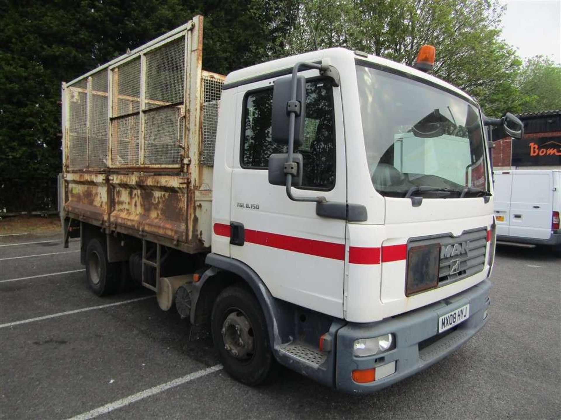 2008 08 reg MAN 8.150 Caged Tipper c/w Tail Lift (Direct Council)
