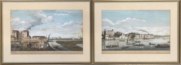 A pair of 18th century engravings, by and after J. Boydell, 'A View of Chelsea Waterworks' and 'A