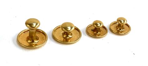 Four 9ct gold shirt studs, gross weight 2.7g