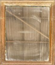 A gilt painted rectangular mirror, 45x38cm