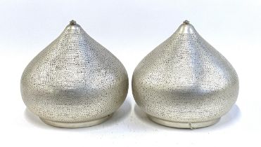 Interior design interest: a pair of Zenza Filisky pierced metal table lamps 31cmD 31cmH