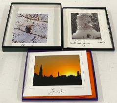 Three signed photographic prints by Sarah Ferguson, each approx. 18x23cm