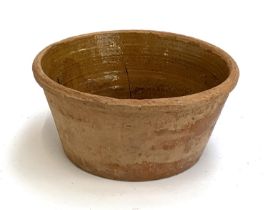 A large antique terracotta bowl, 34cmD 16cmH